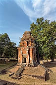 Bakong temple - ancillary tower around the base of the main pyramid.